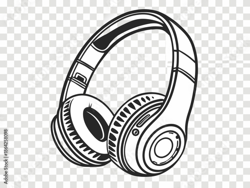 vector illustration of a headphones