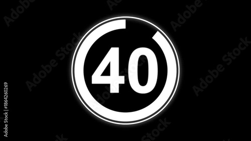 Circle countdown timer 45 seconds animation from 45 to 0 seconds, 45 Seconds countdown timer, Countdown timer, circle countdown animation for special deal Promotions.