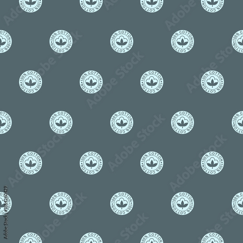 100 percent cotton seamless pattern isolated on color background
