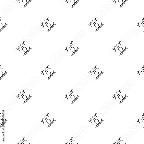 Upload your photo seamless pattern isolated on white background