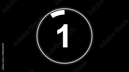 Circle countdown timer 5 seconds animation from 5 to 0 seconds, 5 Seconds countdown timer, Countdown timer, circle countdown animation for special deal Promotions.