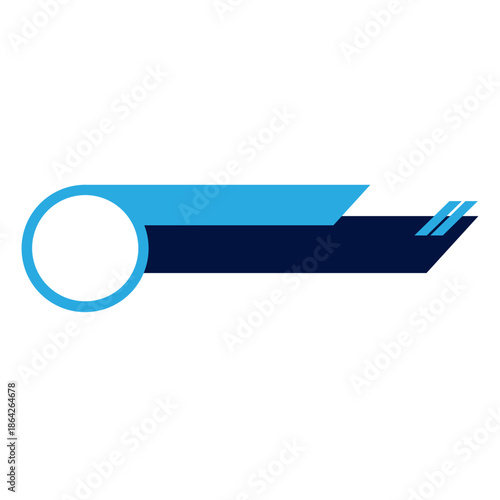 Modern graphic element with blue and white colors, abstract design for banners and titles