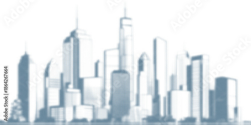 City buildings abstract background. Smart city, urban concept, real estate, organization office, future cityscape, skyline panorama, skyscraper architecture, building construction tech concept. Eps10