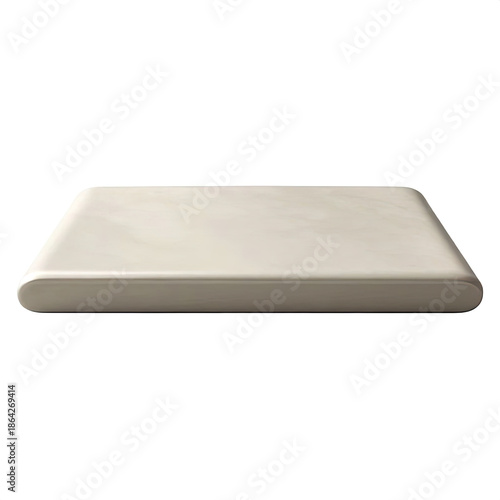 Empty marble pedestal on white background for product display