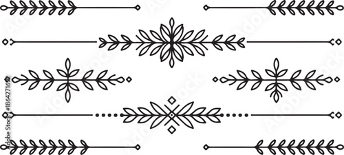 Ornate Leafy Divider Border Collection