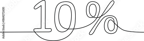 Ten percent discount symbol Vector