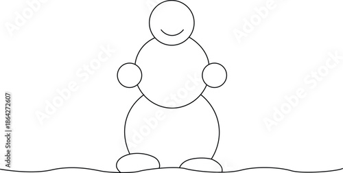 Simple stick figure standing Vector