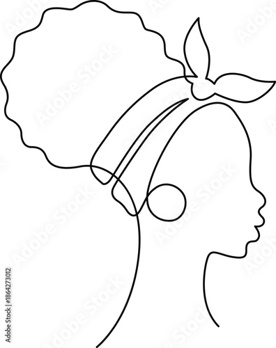 Woman wearing headwrap Vector