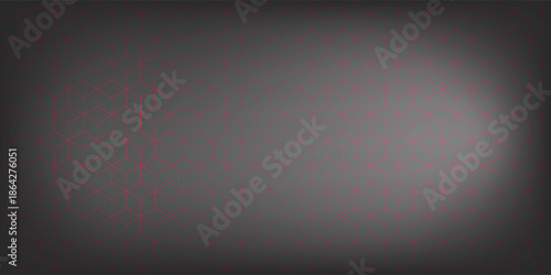 colorful hexagonal line wide pattern design banner