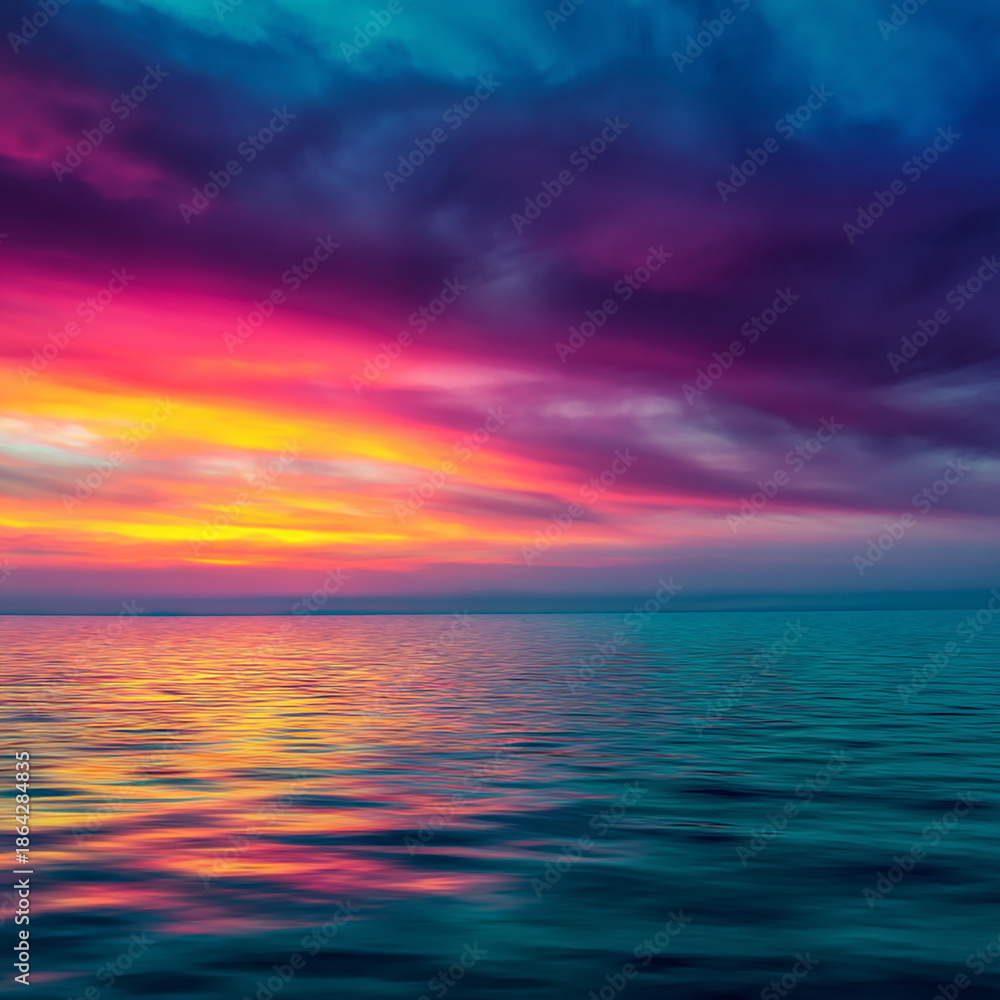 Obraz premium photo with sea landscape image, bright rich colors