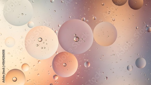 Abstract Pastel Oil and Water Bubbles Background Texture