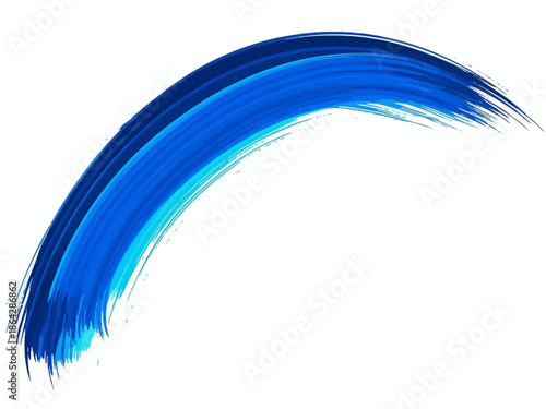 Abstract Blue Brushstroke on White Background A Creative and Artistic Design Element