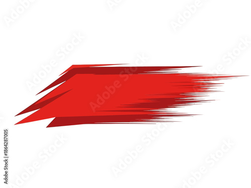 Abstract Red Stroke Dynamic Design Element for Creative Projects and Graphic Design Backgrounds