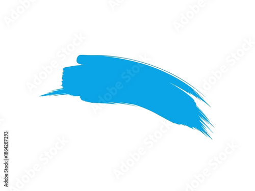 Abstract Blue Brushstroke on White Background A Modern and Minimalist Design Element