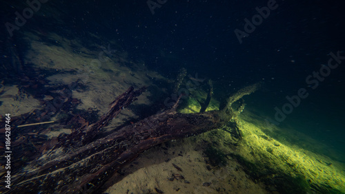 Scuba diving in the lake in UK