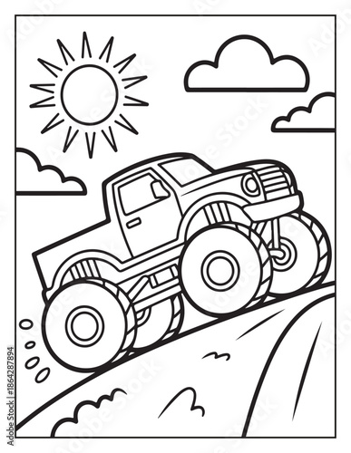 Monster Truck Coloring Book.