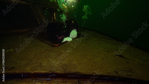 Scuba diving in the lake in UK