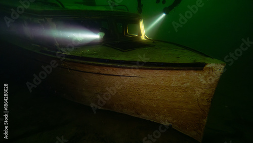 Scuba diving in the lake in UK