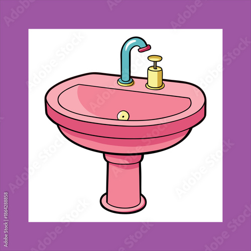 Washbasin icon flat illustration of washbasin vector icon for web design