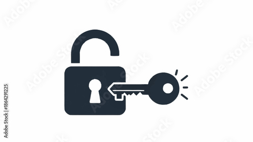 Unlocking Security with Key and Padlock Icon.