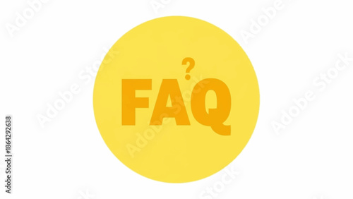 Frequently Asked Questions Icon with Question Mark Symbol.