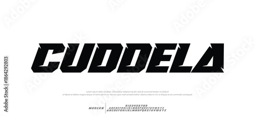 Modern strong condensed brother sans serif alphabet display font vector