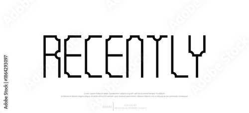 Abstract Fashion alphabet letters font logo. Minimal modern urban fonts for logo, brand etc. Typography typeface uppercase lowercase and number. vector illustration