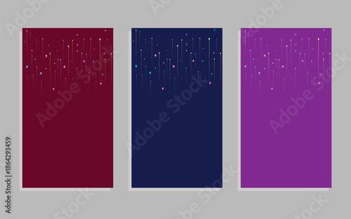 Minimal Abstract Dot-Line template – Gradient Backgrounds with Falling Dots for Creative Projects