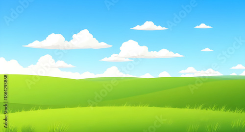 landscape with green grass and blue sky, green grass field, blue sky background, natural meadow scenery, fresh countryside landscape, open grassy land, peaceful nature view, sunny outdoor field, clear