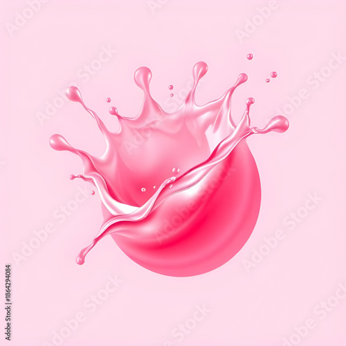 pink juice splash strawberry, strawberry drink splash effect, fruit smoothie splash, pink liquid splash art, juicy strawberry beverage, refreshing fruit splash, strawberry juice wave, sweet drink spla