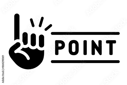 Hand pointing to the right isolated on white background, Vector, illustration