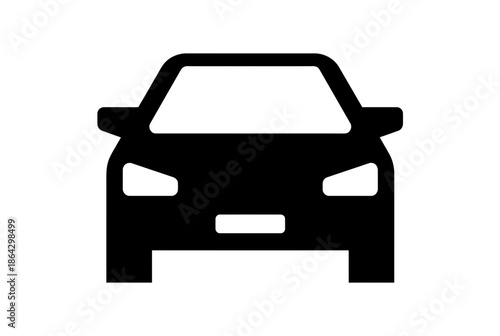 Silhouette of a car isolated on white background, Vector, illustration