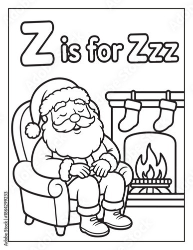 Christmas ABC Coloring Pages