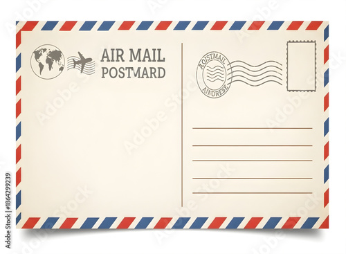 Postcard air mail design