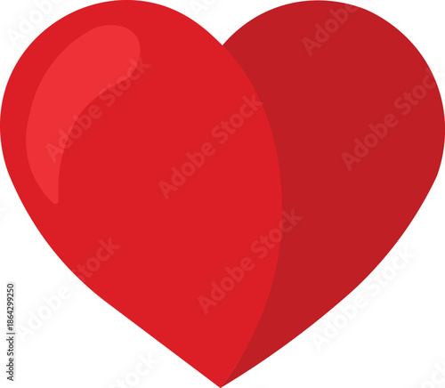 geometric polygonal red heart valentine's day design with faceted low poly modern art style illustration design.