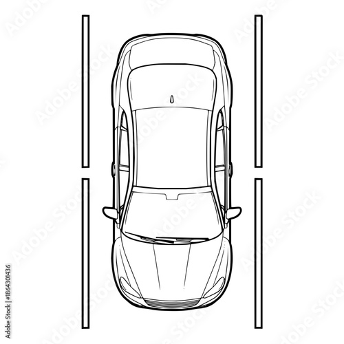 Car Parking Space Top View