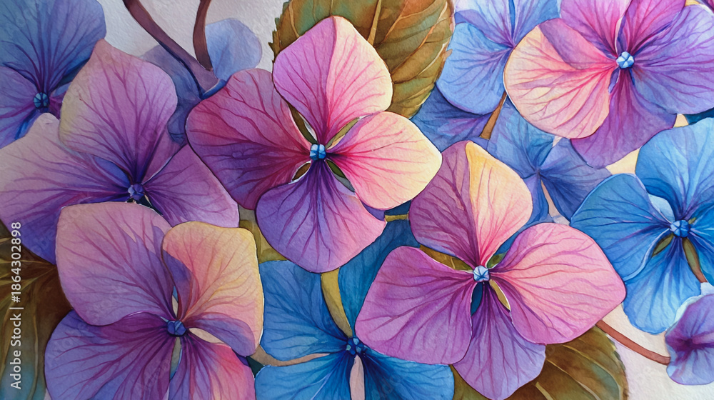 custom made wallpaper toronto digitalElegant wedding invitation card background . Minimal hand painted watercolor Hydrangea flowers texture template background. Design for wedding, vip cover, poster, rsvp moderncard.Valentine's Day