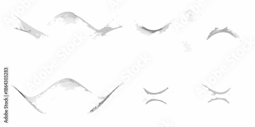 Abstract wave patterns and curved shapes in grayscale a visual exploration