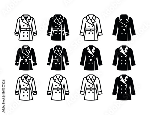 Trench Logo Variations. Trench. Icon set. Set Logo of trench: cl