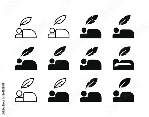 Fresh Sheets Icons. Enjoying the feeling of fresh sheets on the