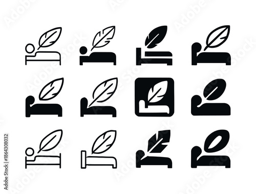 Fresh Sheets Icons. Enjoying the feeling of fresh sheets on the