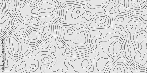 Abstract Digital Topography Lines of the Unseen Landscape. Future Lines Contours. Abstract Modern Terrain