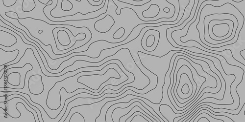 Abstract Digital Topography Lines of the Unseen Landscape. Future Lines Contours. Abstract Modern Terrain