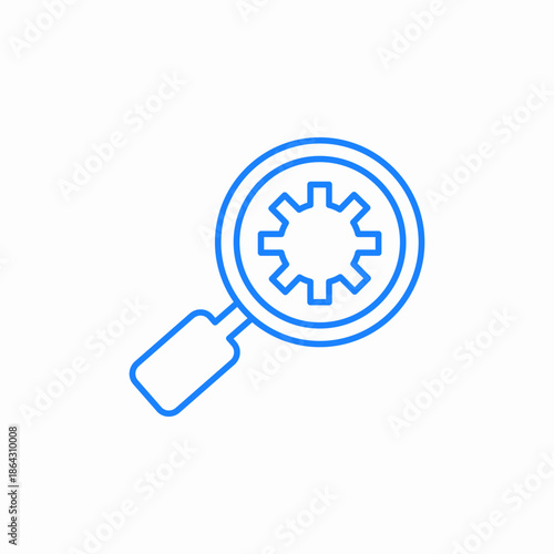 gear focus icon sign vector