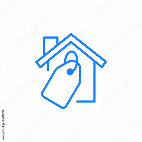 home price icon sign vector