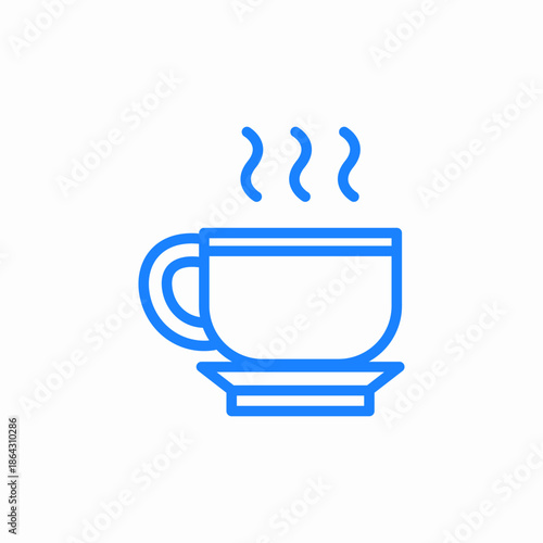 hot coffee cup icon sign vector