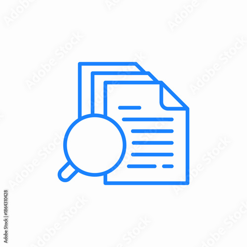 inspect documents icon sign vector