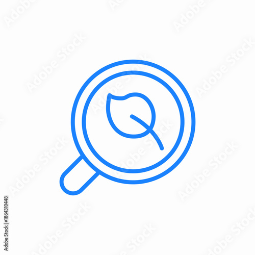 inspect plant leaf icon sign vector