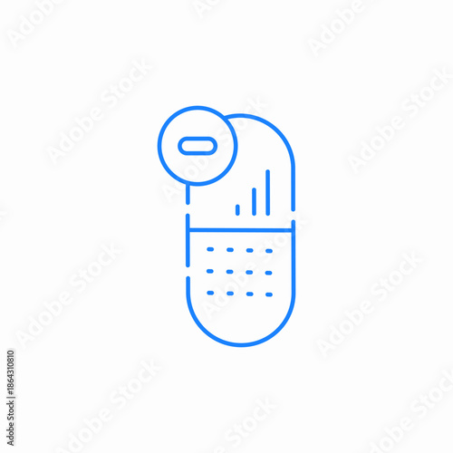 low dosage capsule icon sign vector