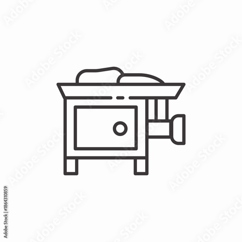 meat grinder machine icon sign vector